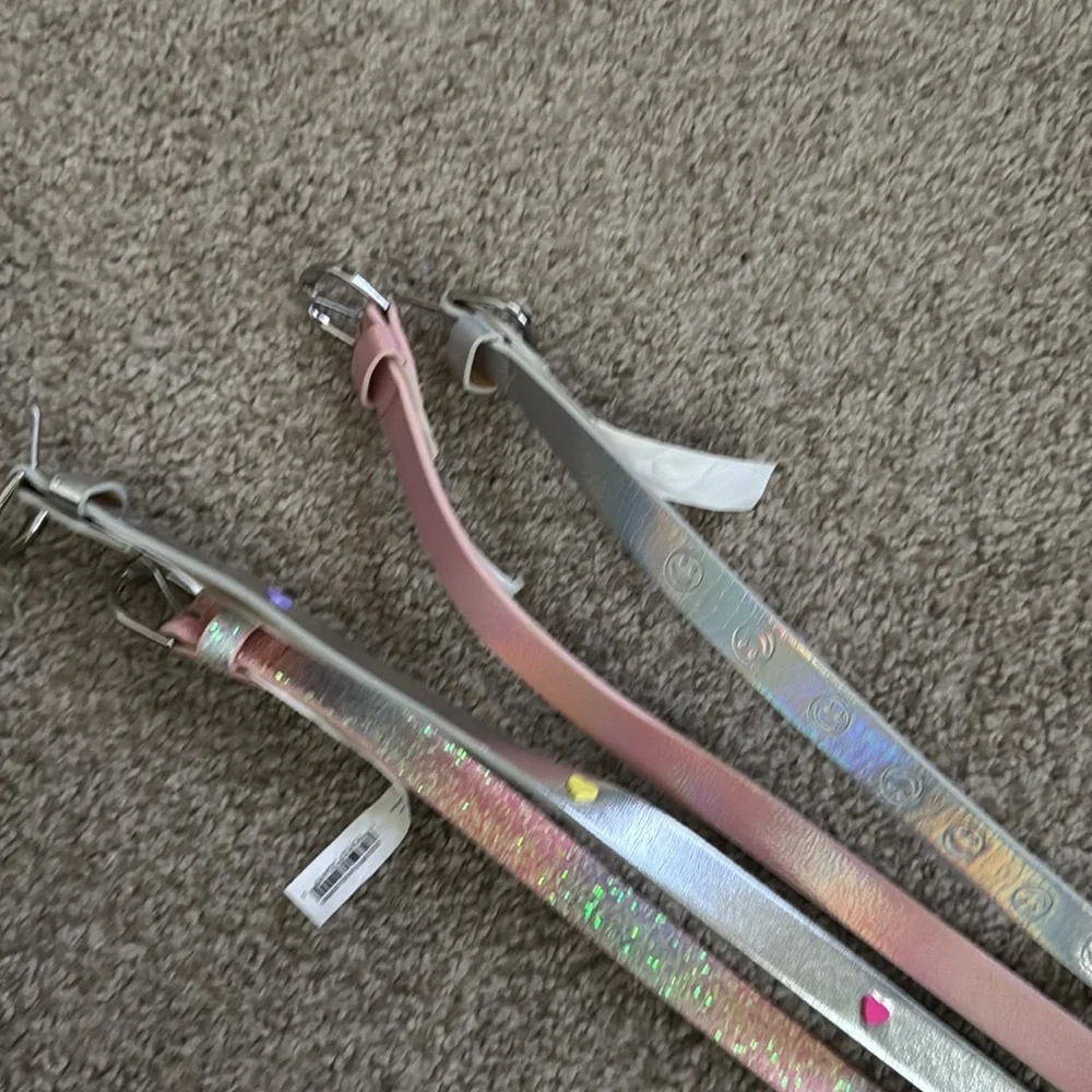 Children’s Place Metallic (4) Belt Bundle Size 8-16 NWOT